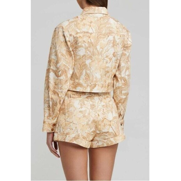 SIGNIFICANT OTHER Jean Shorts LENNY Biscuit Tapestry NWT MRP $199 Womens Size 2 - Picture 4 of 10